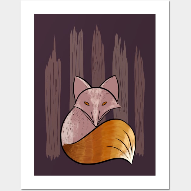 Foxy in the woods Wall Art by quenguyen